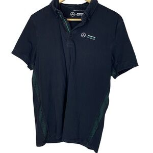 Men's Mercedes AMG Petronas F1 Men's Classic Polo Shirt Black Polo Shirt large